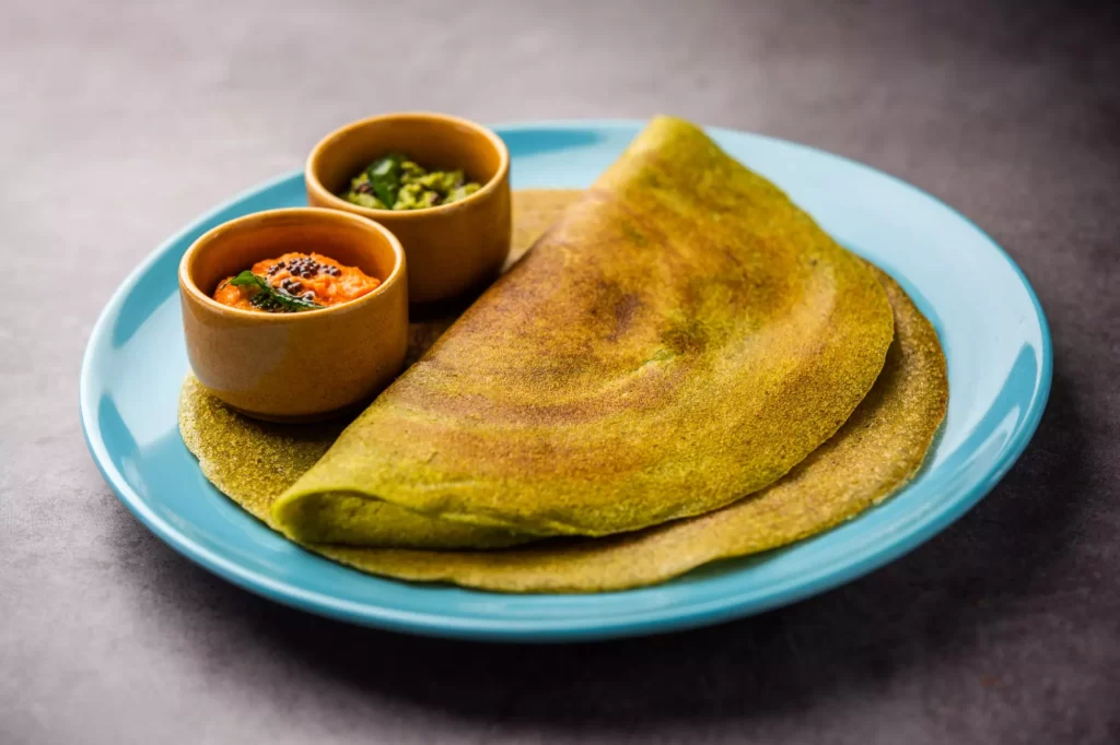 Crepes de lenteja y lino con aguacate